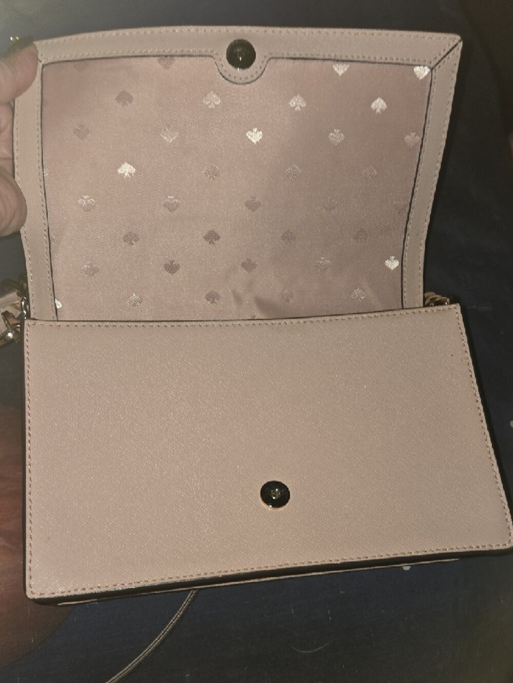 kate spade Blush Pink Leather Flap Crossbody with Chain - Picture 3 of 3